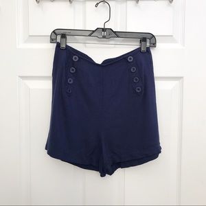 Urban Outfitters Navy blue high waisted shorts
